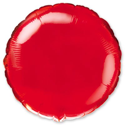 Фольгированный Круг, Красный (81 см)